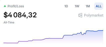 Obly P&L — $4,084.32 All-Time on Polymarket